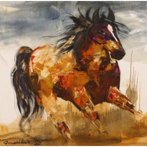 Mashkoor Raza, 36 x 36 Inch, Oil on Canvas, Figurative Painting, AC-MR-371